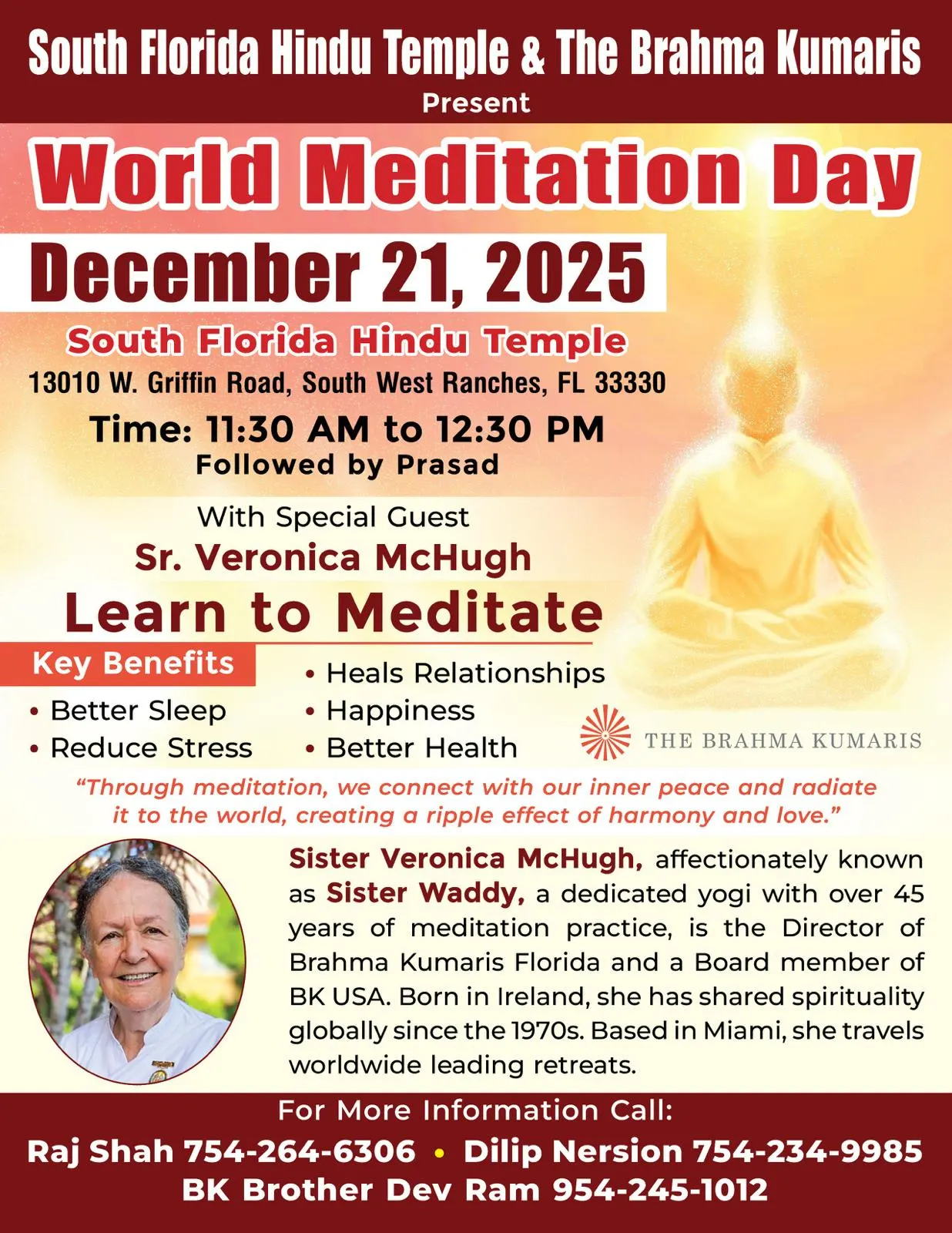World Meditation Day – Learn to Meditate