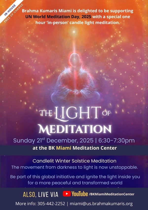 The Light of Meditation – BK Miami